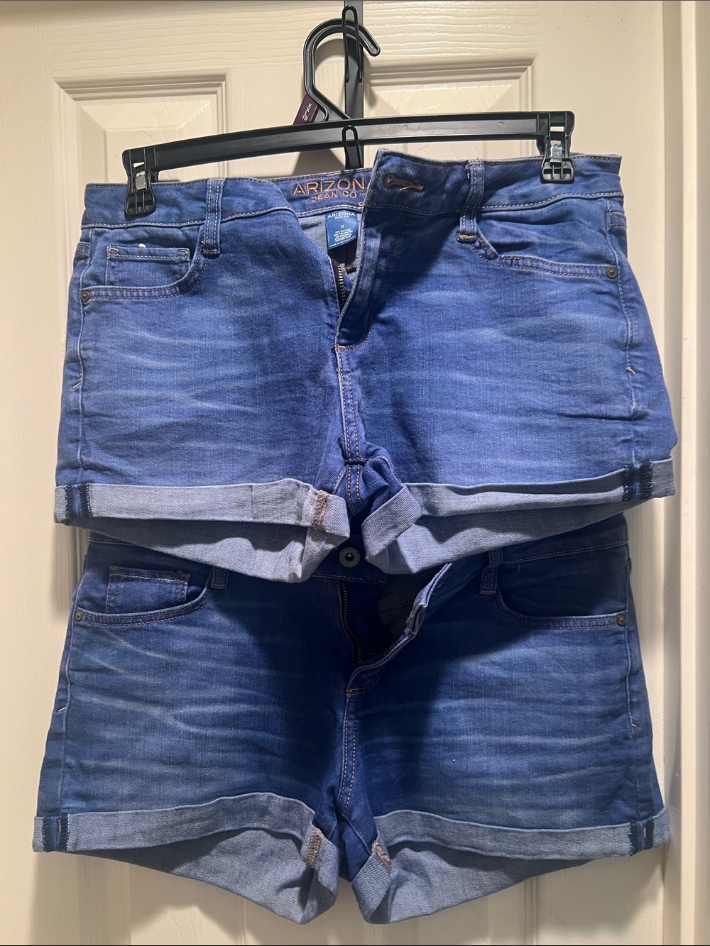 Arizona Jean Company Blue Denim Roll-Cuff Shorts